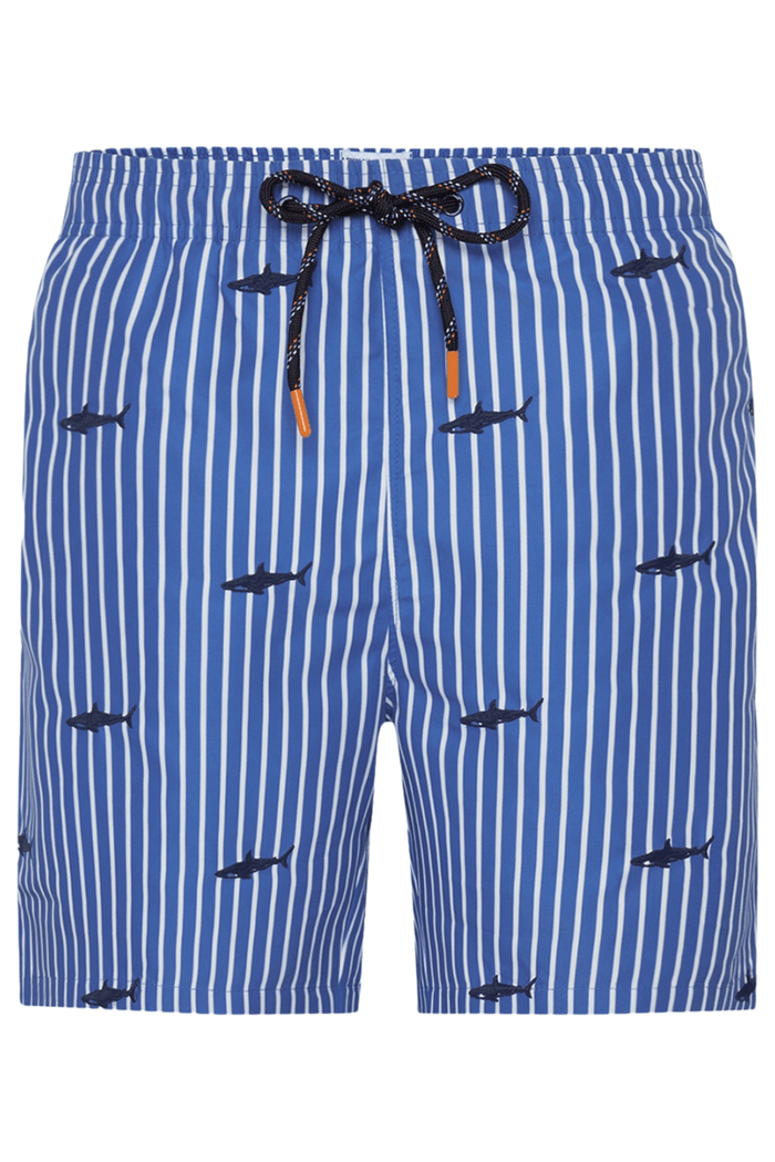 A Fish Named Fred Men's Swimshort Shark - Navy 31.251 - Dotique