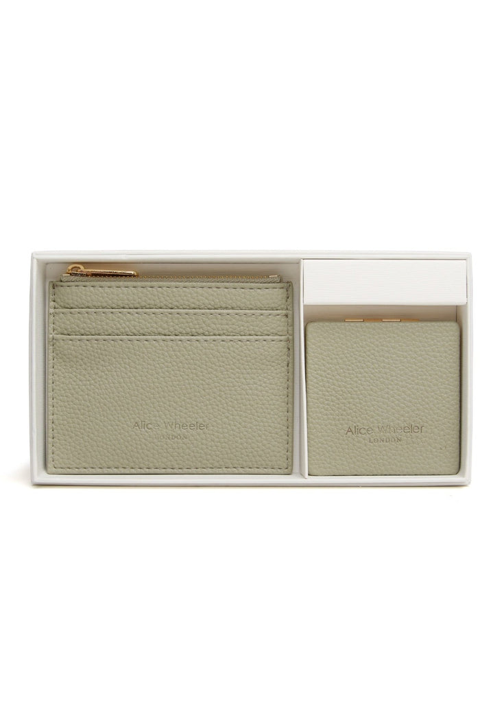 Alice Wheeler AW6107 Pistachio Purse & Mirror compact - Dotique - Alice Wheeler