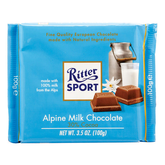 Alpine Milk Chocolate Ritter Sport - 12ct