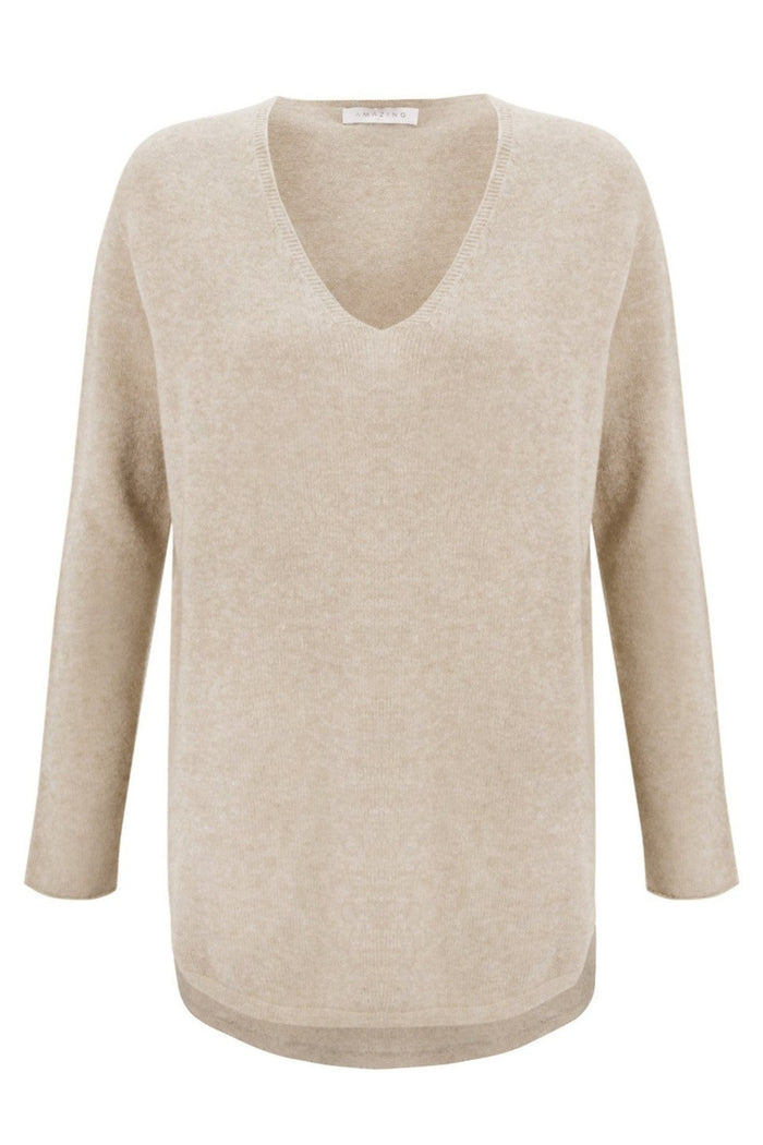 Amazing Woman Perrie Vneck Hi Low Hem Jumper - Dotique - Amazing Woman