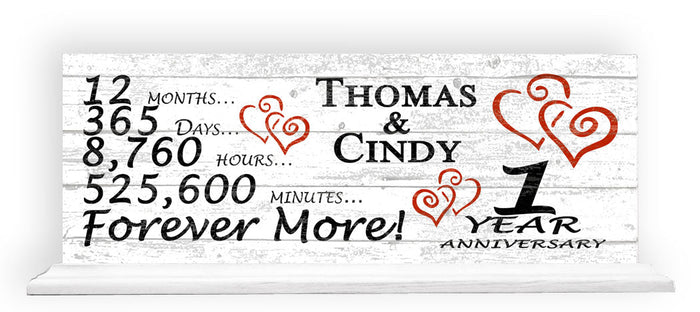 Personalized Anniversary Gift Sign By Year - Broad Bay Personalized Gifts Shipped Fast