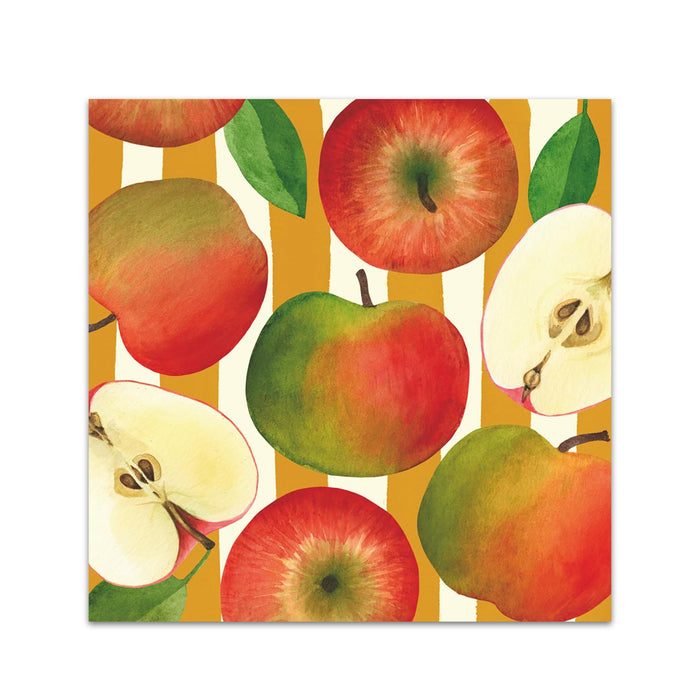 Apples & Stripes Paper Beverage Napkins
