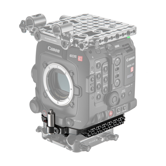 Canon C400 ARCA Riser Plate Installed