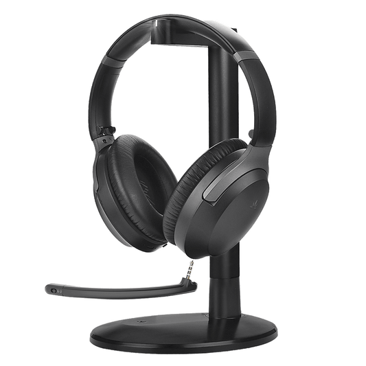 Aria Podio 3 Wireless Headphones with Mic, detachable boom mic for work calls and wireless music or video listening.