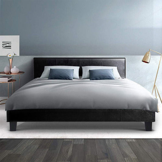 Artiss Bed Frame Double Size Black NEO -Home Living Store - -