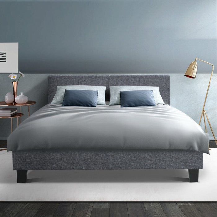 Artiss Bed Frame Double Size Grey NEO -Home Living Store - -