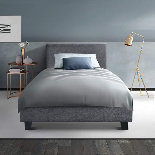 Artiss Bed Frame King Single Size Grey NEO -Home Living Store - -