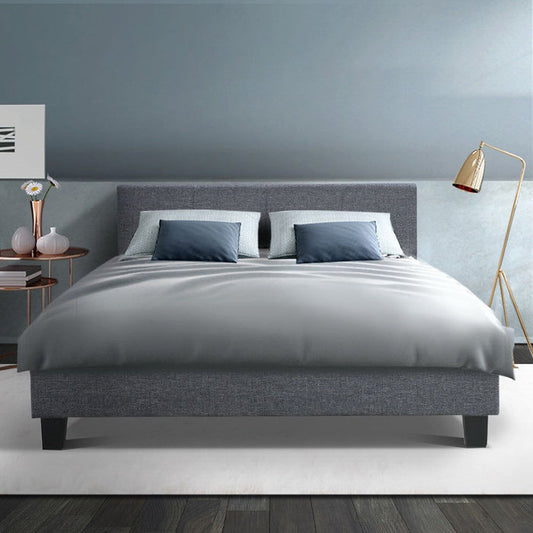 Artiss Bed Frame Queen Size Grey NEO -Home Living Store - -