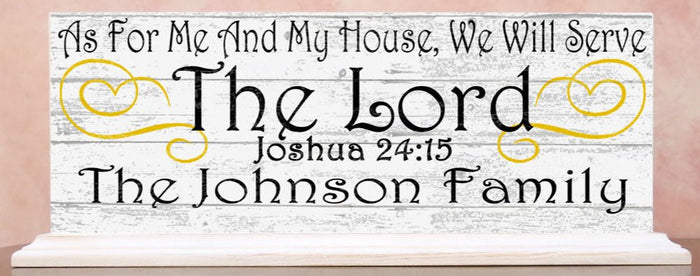 As For Me and My House We Will Serve The Lord bible verse sign