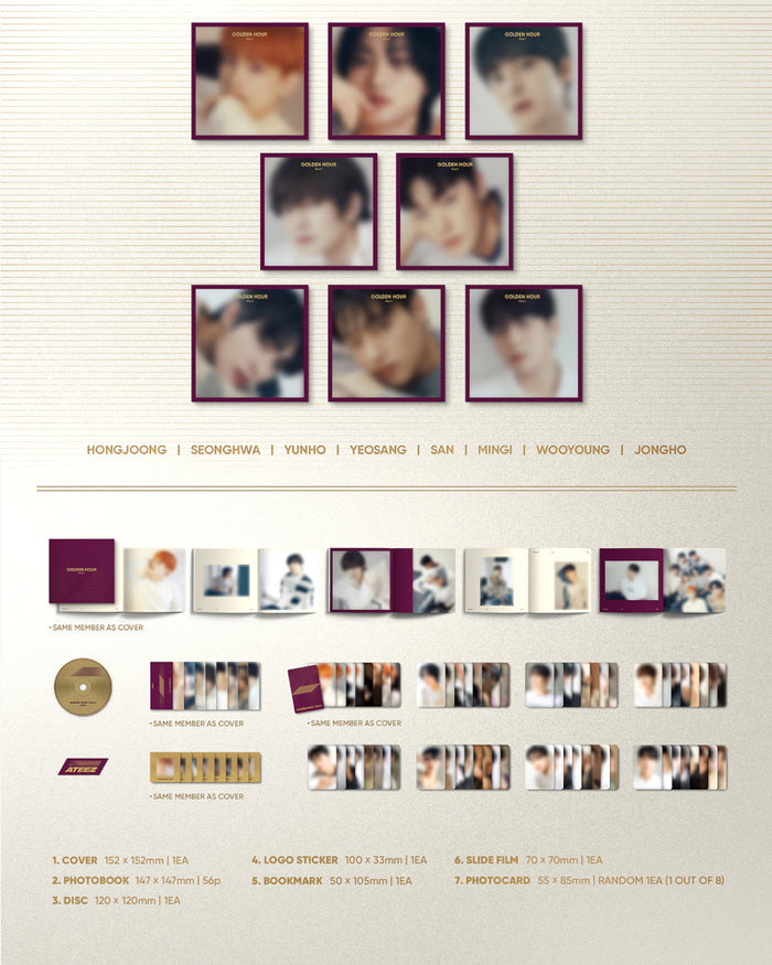 ATEEZ - 10TH MINI ALBUM [GOLDEN HOUR : Part.1] (Digipack Ver.) (8 Versions)