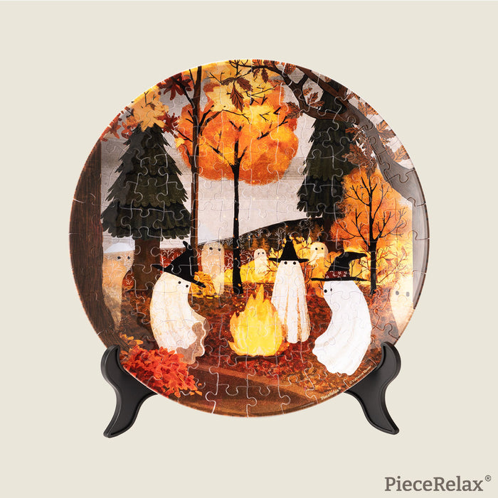 The campfire lights up the night with a golden glow, turning the whole autumn into a shimmering season of gold. You'll Always Get There with PieceRelax.