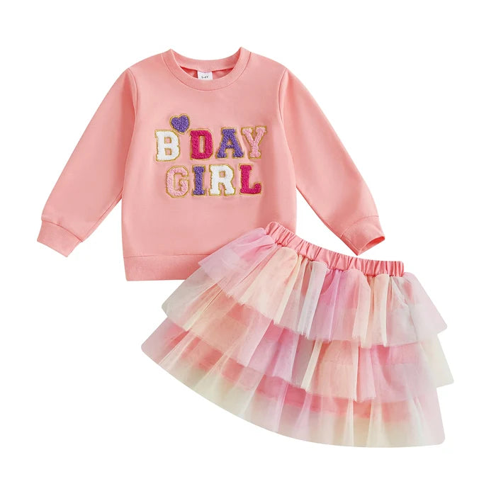 B DAY GIRL Layered Tutu Outfit