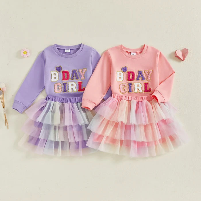 B DAY GIRL Layered Tutu Outfit