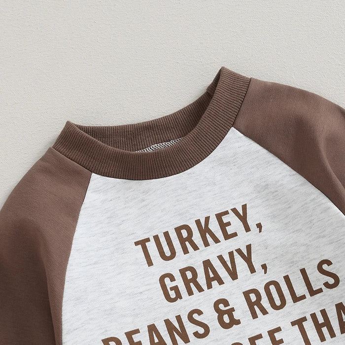 Baby Boy Thanksgiving Romper – Long Sleeve Letter Print Jumpsuit (0–18M)