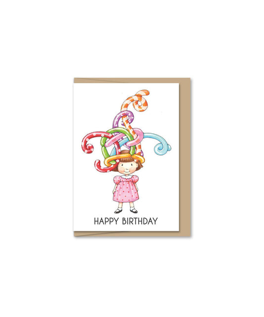 Balloon Gal Mini Card