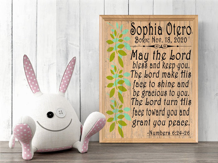 May The Lord Bless & Keep You Plaque
