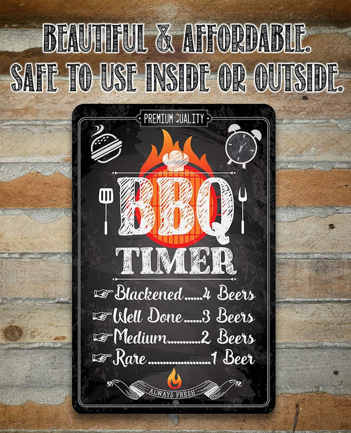 Barbecue Timer - Metal Sign | Lone Star Art.