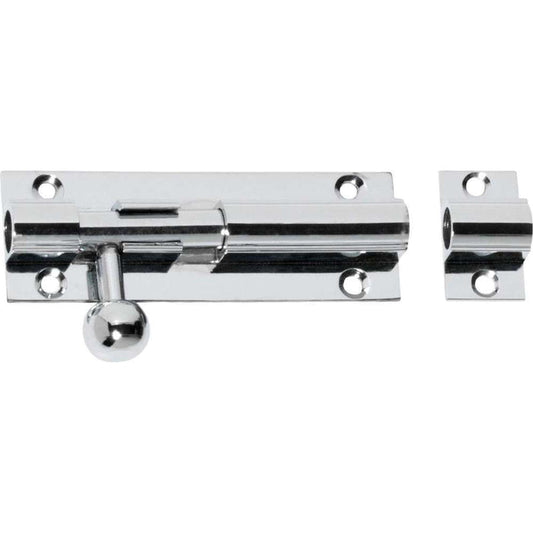 Barrel Bolt 6" Chrome Plated w/ Screws