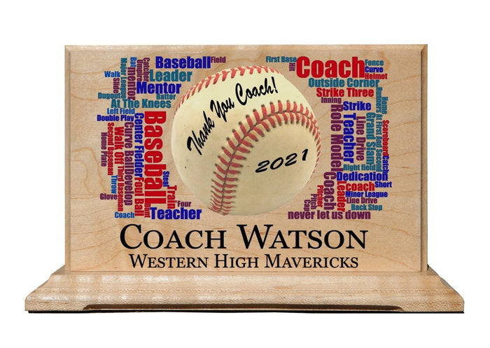 Baseball Coaches Plaque