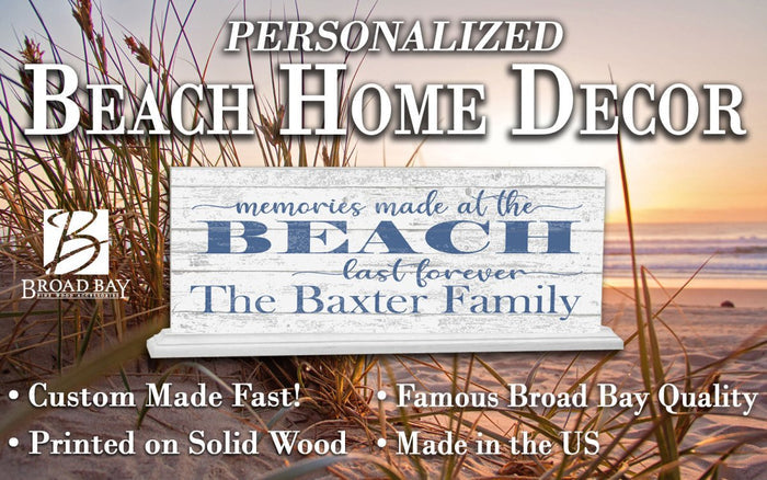 Personalized Beach Home Sign With Family Name - Broad Bay Personalized Gifts Shipped Fast