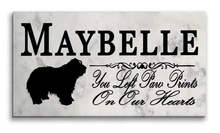 Bearded Collie Memorial Stone