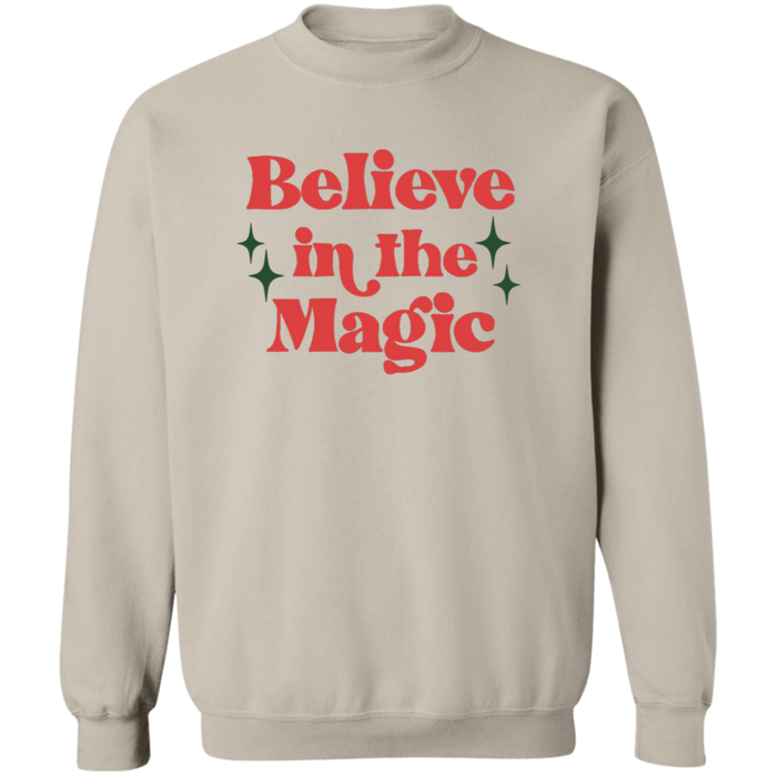 Believe in the Magic crewneck sweatshirt in Sand