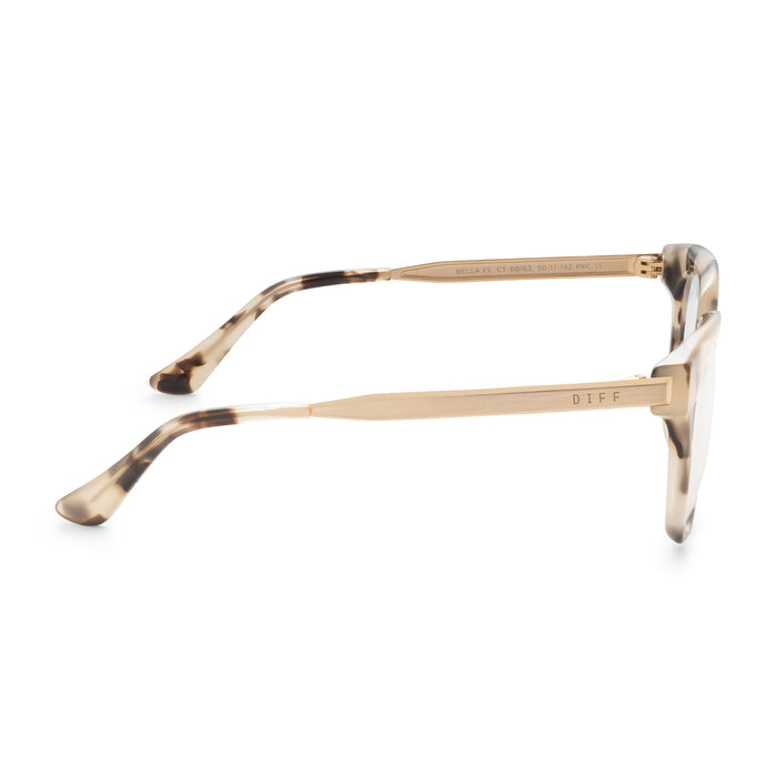BELLA XS - CREAM TORTOISE + CLEAR side