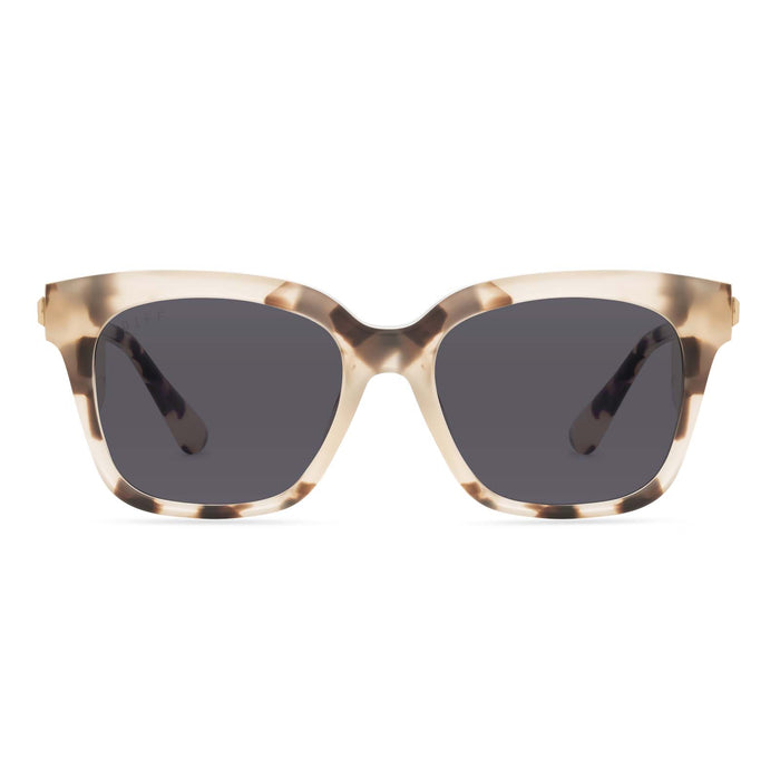 prescription sunglasses - BELLA XS - CREAM TORTOISE + CLEAR Prescription glasses in polarized lenses front