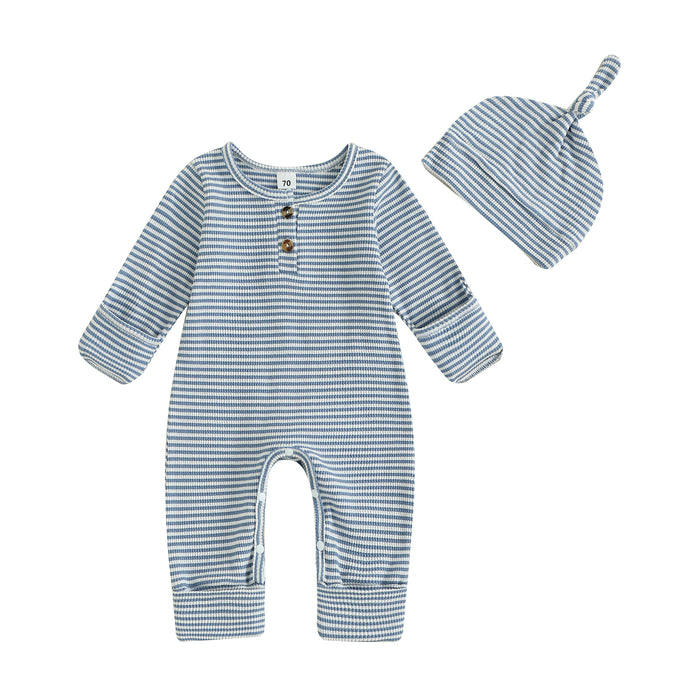 BENNY Striped Jumpsuit with Beanie