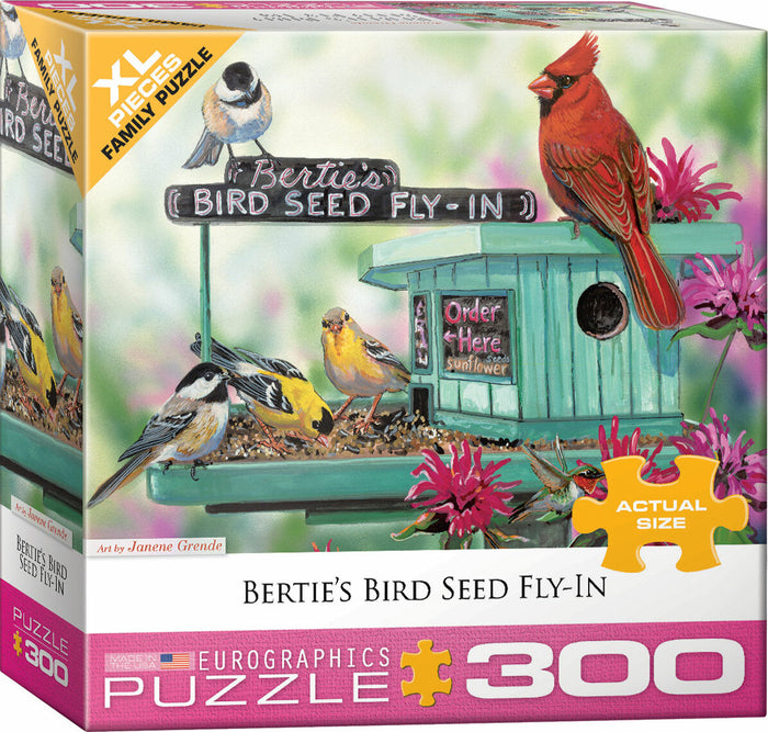 Bertie's Bird Seed Fly-In by Janene Grende 300-Piece Puzzle
