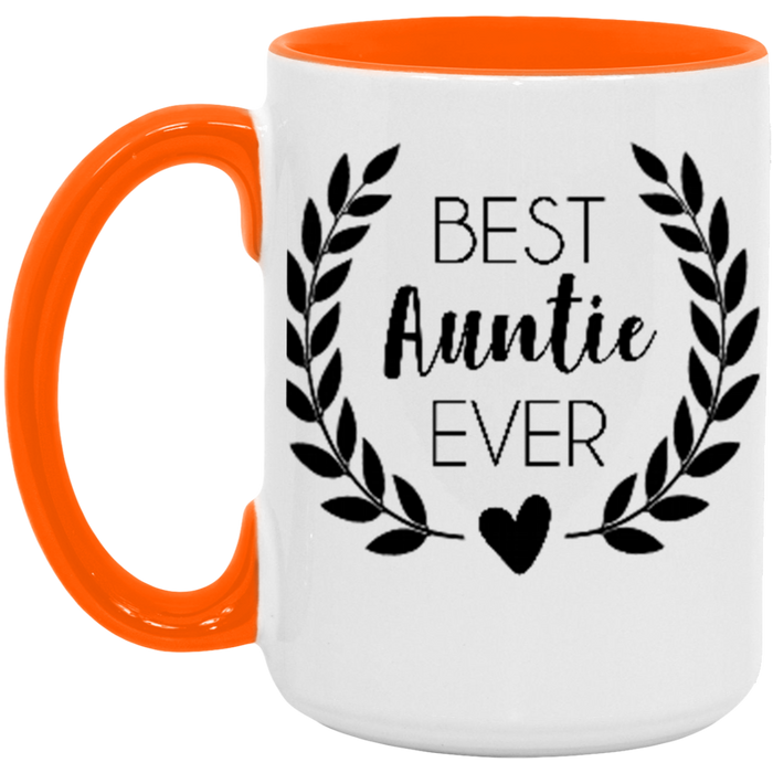 Best Auntie Ever ceramic coffee mug, product photo 2