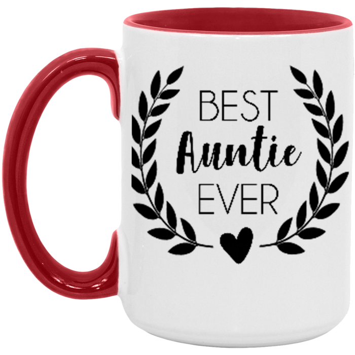 Best Auntie Ever ceramic coffee mug, product photo 3