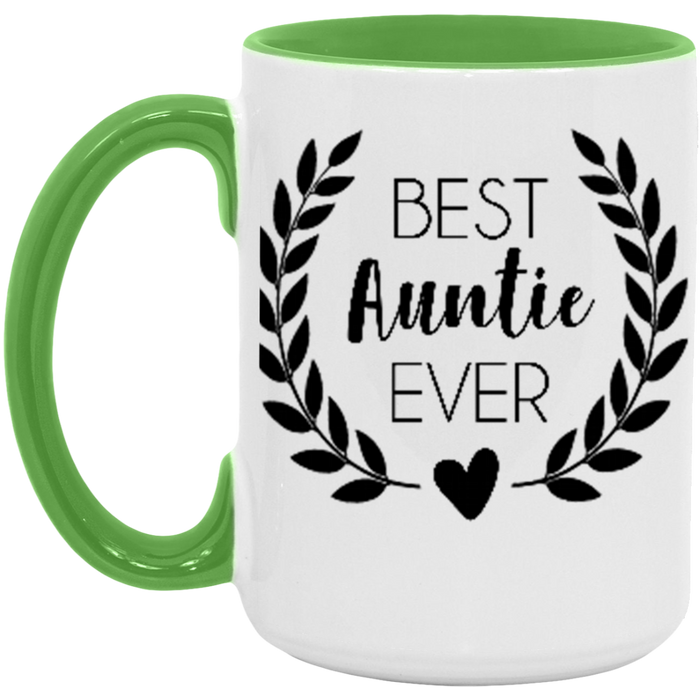 Best Auntie Ever ceramic coffee mug, product photo 5