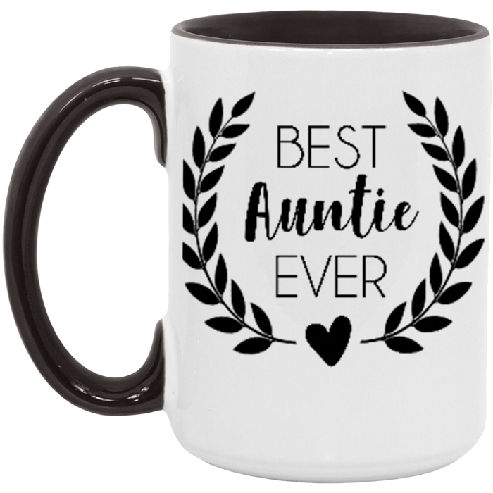 Best Auntie Ever ceramic coffee mug, product photo 7