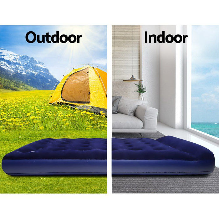 Bestway Single Size Inflatable Air Mattress - Navy -Home Living Store - -