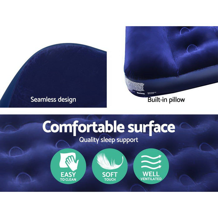 Bestway Single Size Inflatable Air Mattress - Navy -Home Living Store - -