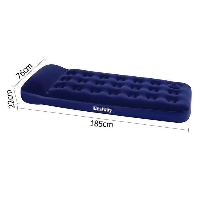 Bestway Single Size Inflatable Air Mattress - Navy -Home Living Store - -