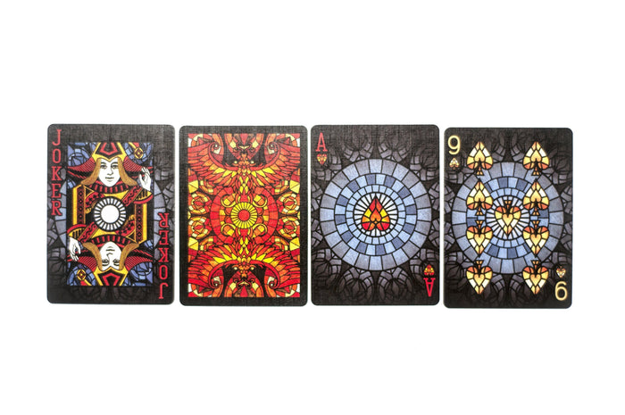 Bicycle Stained Glass Phoenix Playing Cards by US Playing Card Co.