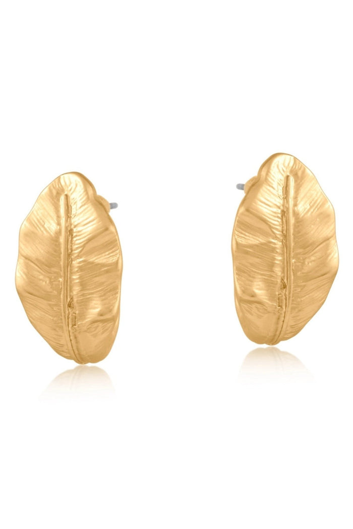Big Metal 3311 Freya Leaf Earrings - Dotique - Big Metal London