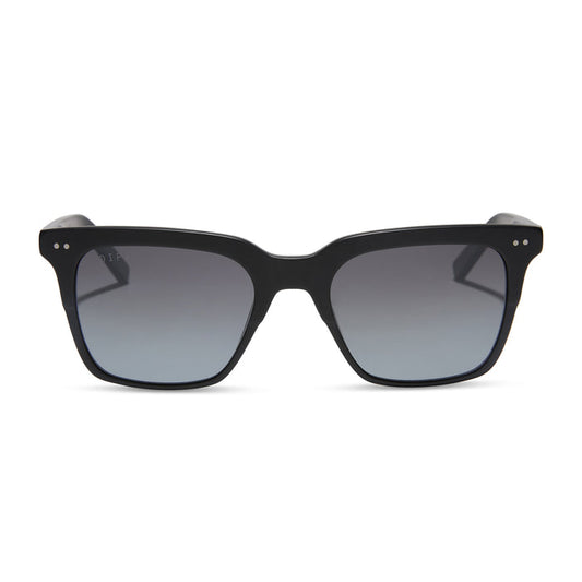 BILLIE - MATTE BLACK + BLUE GRADIENT FLASH + POLARIZED Front