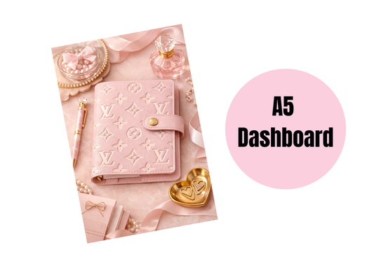 Binder Dashboard | A5 Rings | L Pink Planner