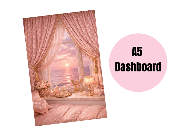Binder Dashboard | A5 Rings | L Pink Window