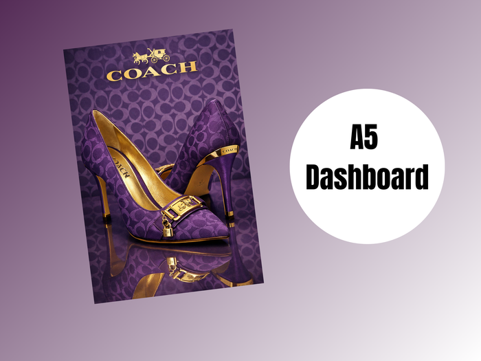 Binder Dashboard | A5 Rings | Purple Coach Heels