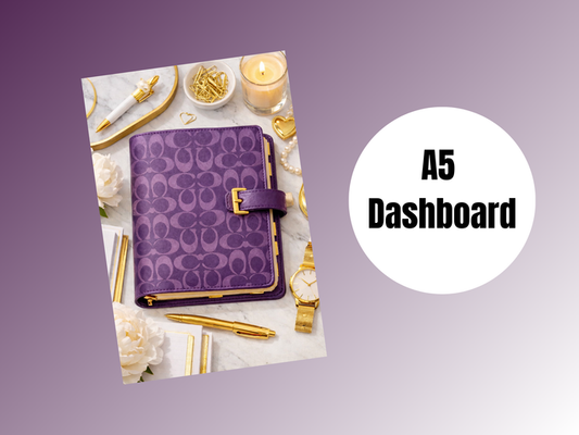 Binder Dashboard | A5 Rings | Purple Coach Planner