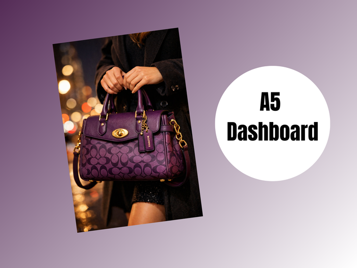 Binder Dashboard | A5 Rings | Purple Coach Purse2