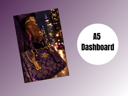 Binder Dashboard | A5 Rings | Purple Coach Purse3