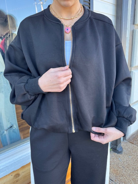 Black Bomber Jacket
