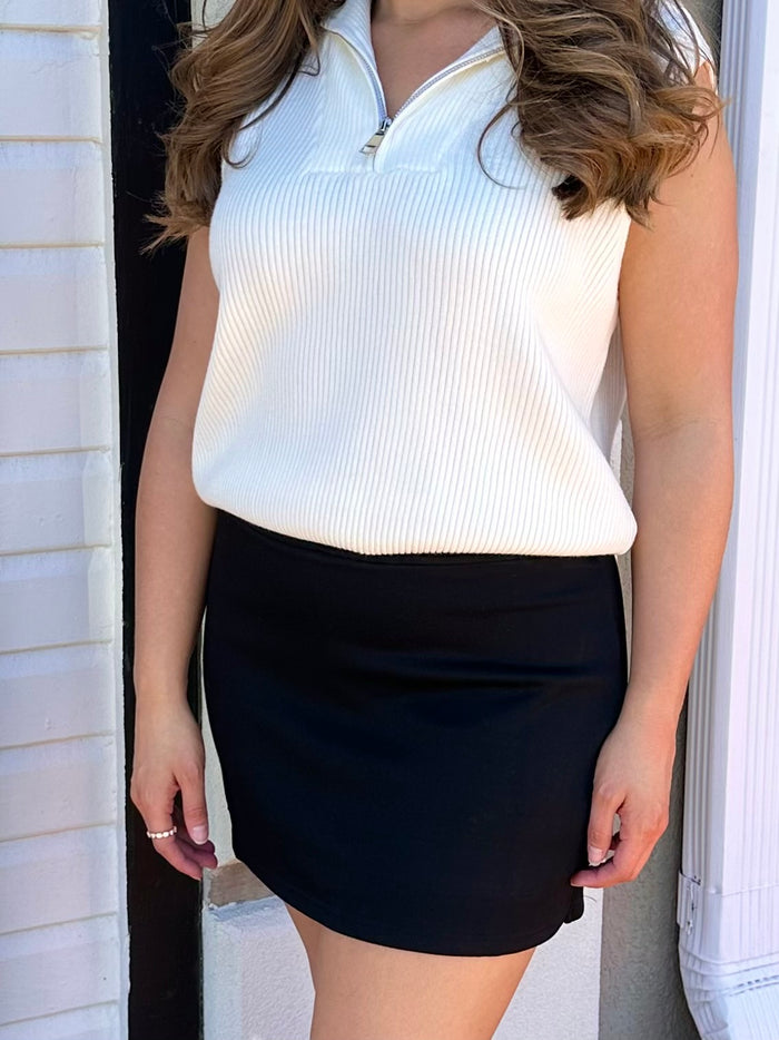 Black Modal Skort