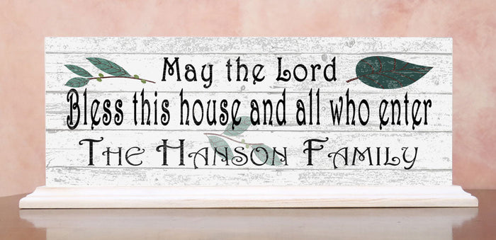 May the Lord Bless This House Sign With Name