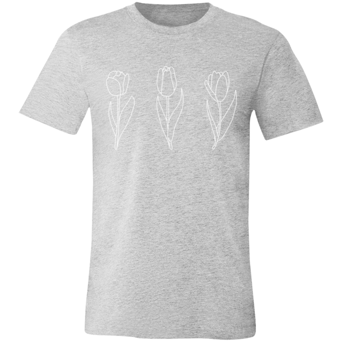 Blooming Tulips graphic t-shirt in Athletic Heather